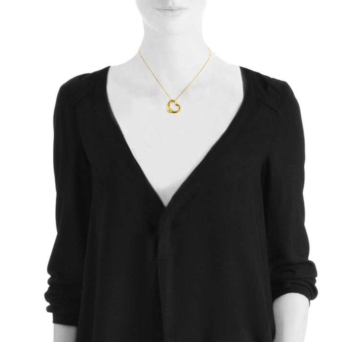Collana Tiffany & Co Open Heart in oro giallo - Detail D1