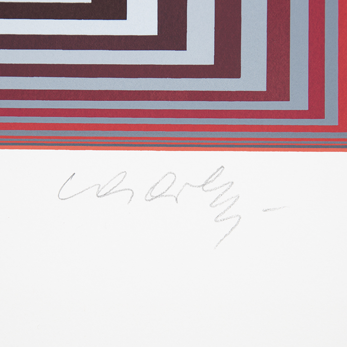 Victor Vasarely, "Almath-2", from the album "Diam", serigraph in colors on paper, signed and numbered, of 1988 - Detail D3