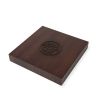Hermès, Grande boîte carrée en bois de palissandre, à décor sculpté du symbole Hermès, signée, de 2015 - 00pp thumbnail