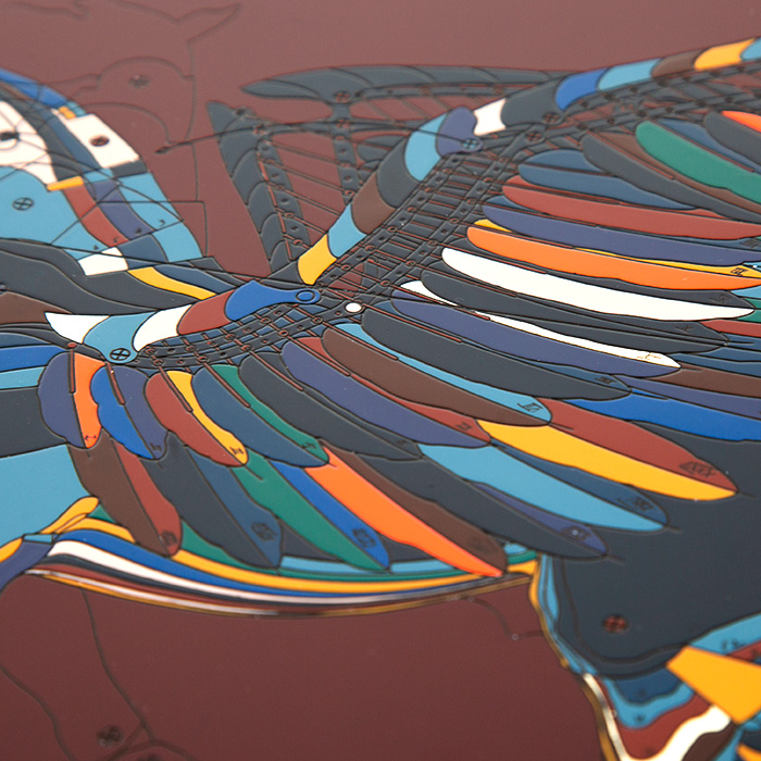 Hermès, Grande boîte "Pégase", en bois laqué et gravé, signée, de 2014 - Detail D1