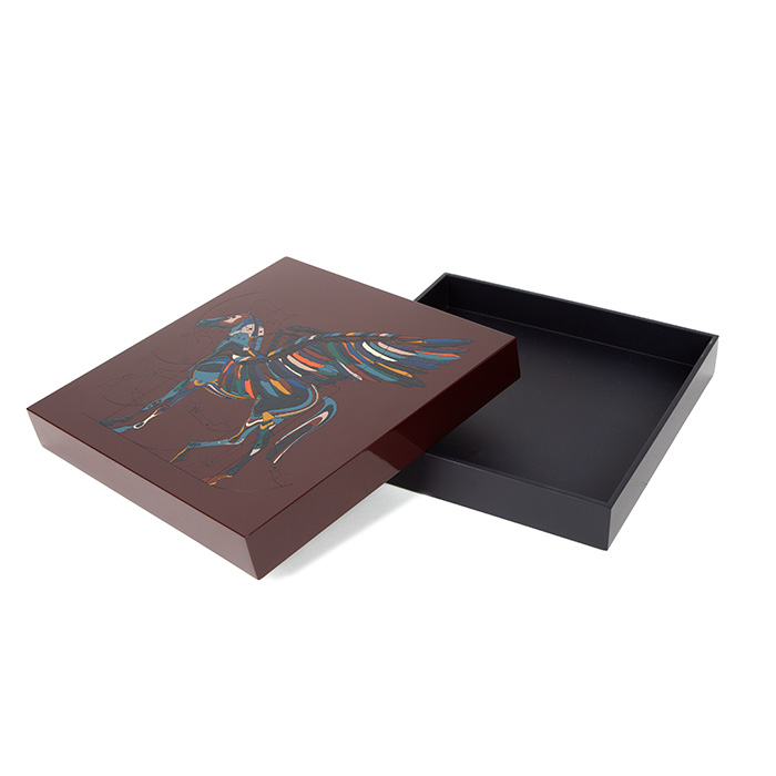 Hermès, Large "Pégase" box, en in lacquered wood and engraved, signed, of 2014 - Detail D2