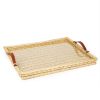 Hermès, large and rare wicker and glass tray, leather handles, signed, of 2017 - 00pp thumbnail