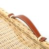 Hermès, large and rare wicker and glass tray, leather handles, signed, of 2017 - Detail D1 thumbnail