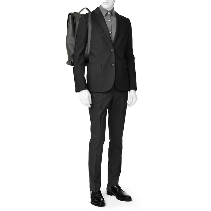 Sac à dos Hermès en cuir togo noir - Detail D1