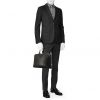 Porte-documents Hermès en cuir Swift noir - Detail D1 thumbnail