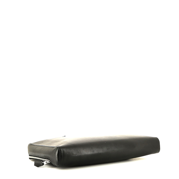 Porta-documentos Hermès en cuero swift negro - Detail D4