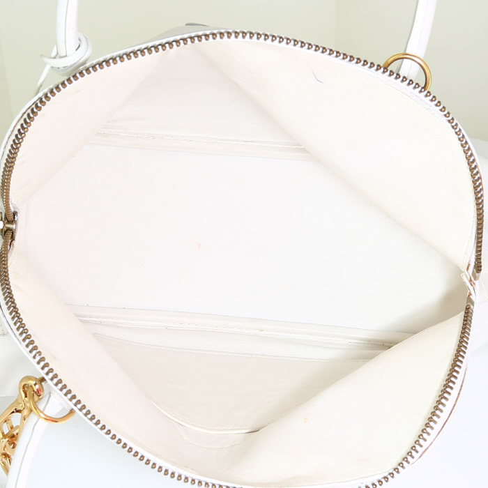 Bolso de mano Hermès  Bolide 27 cm en cuero blanco - Detail D3