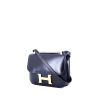 Plates Hermes Noir Hermès  Constance en cuir box bleu-marine - 00pp thumbnail