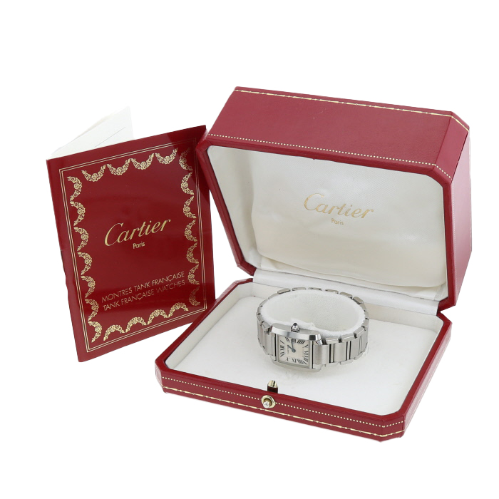 Orologio Cartier Tank Française modello piccolo  in acciaio Ref: Cartier - 2384  Circa 1990 - Detail D2
