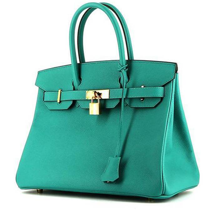 Hermès  Birkin 30 cm handbag  in green epsom leather - 00pp