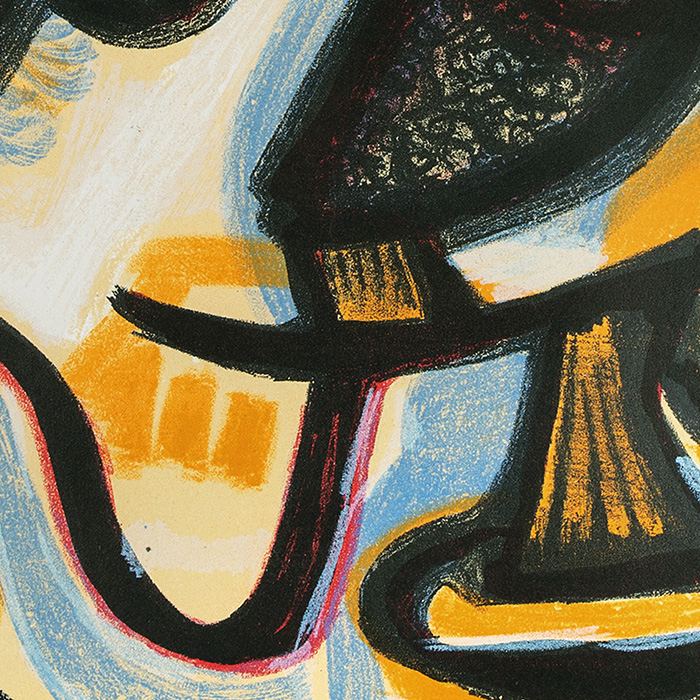 Jean-Michel Atlan, "Le Simoun", lithograph in colors on paper, artist proof, signed, of 1957 - Detail D1