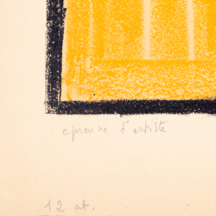 Jean-Michel Atlan, "Le Simoun", lithographie en couleurs sur papier, épreuve d'artiste, signée, de 1957