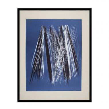 Hans Hartung, "L 1971-6 | C", zincographie en couleurs sur papier, signée et numérotée, de 1971