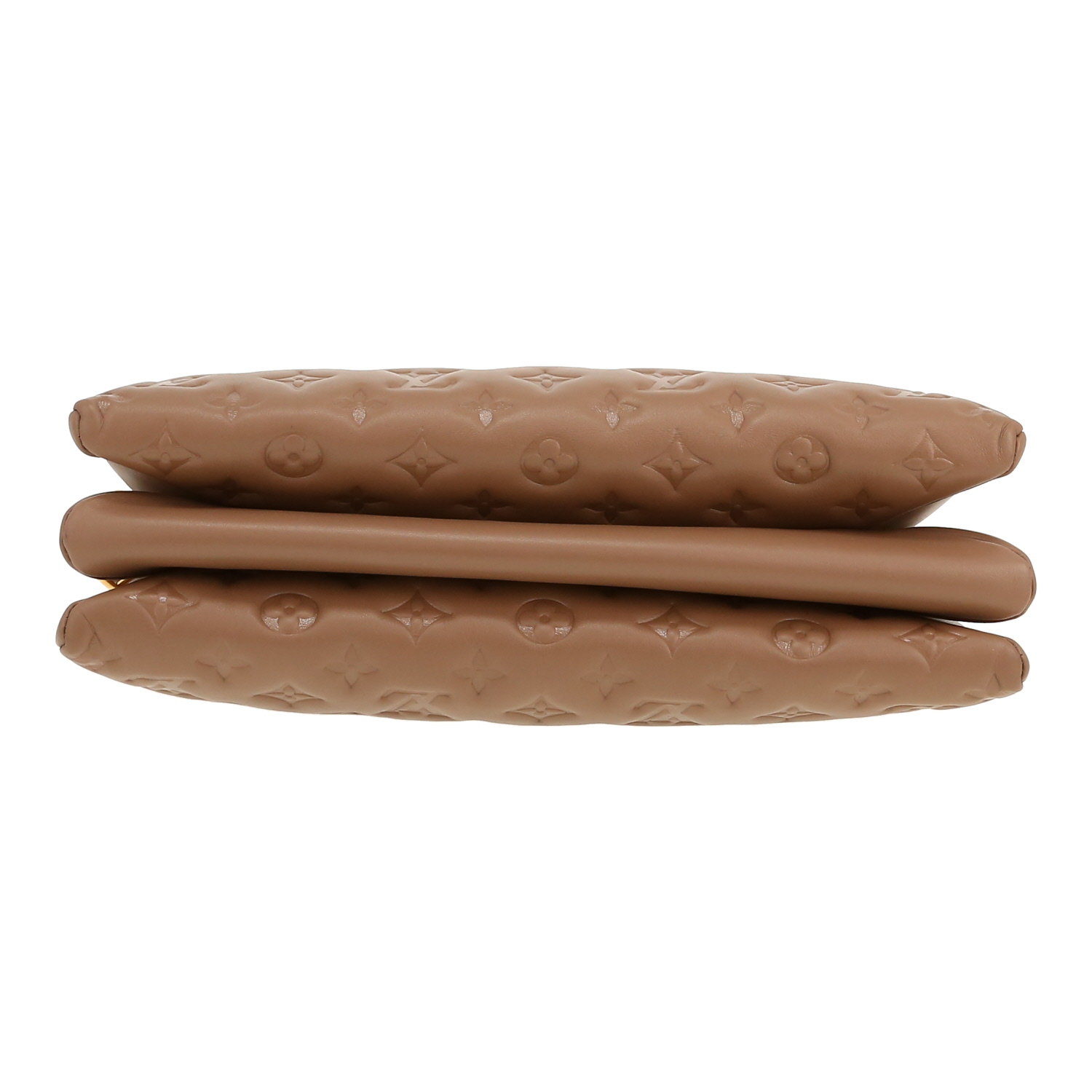 Sac bandoulière Louis Vuitton  Coussin moyen modèle  en cuir monogram taupe - Detail D1