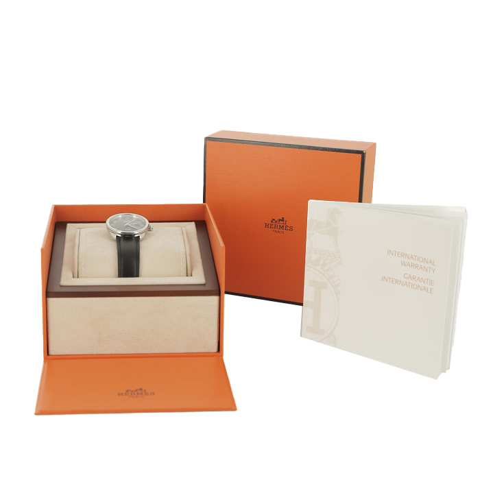 Hermes Arceau watch in stainless steel Ref:  AR6.410 Circa  2014 - Detail D2