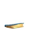 Pochette Fendi  in pelle dorata e pelliccia blu - Detail D4 thumbnail