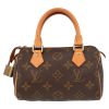 Bolso de mano Louis Vuitton  Nano Speedy en lona Monogram marrón y cuero natural - Detail D2 thumbnail