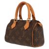 Bolso de mano Louis Vuitton  Nano Speedy en lona Monogram marrón y cuero natural - Detail D5 thumbnail