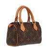 Borsa Louis Vuitton  Nano Speedy in tela monogram marrone e pelle naturale - Detail D6 thumbnail