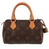 Bolso de mano Louis Vuitton  Nano Speedy en lona Monogram marrón y cuero natural - Detail D7 thumbnail