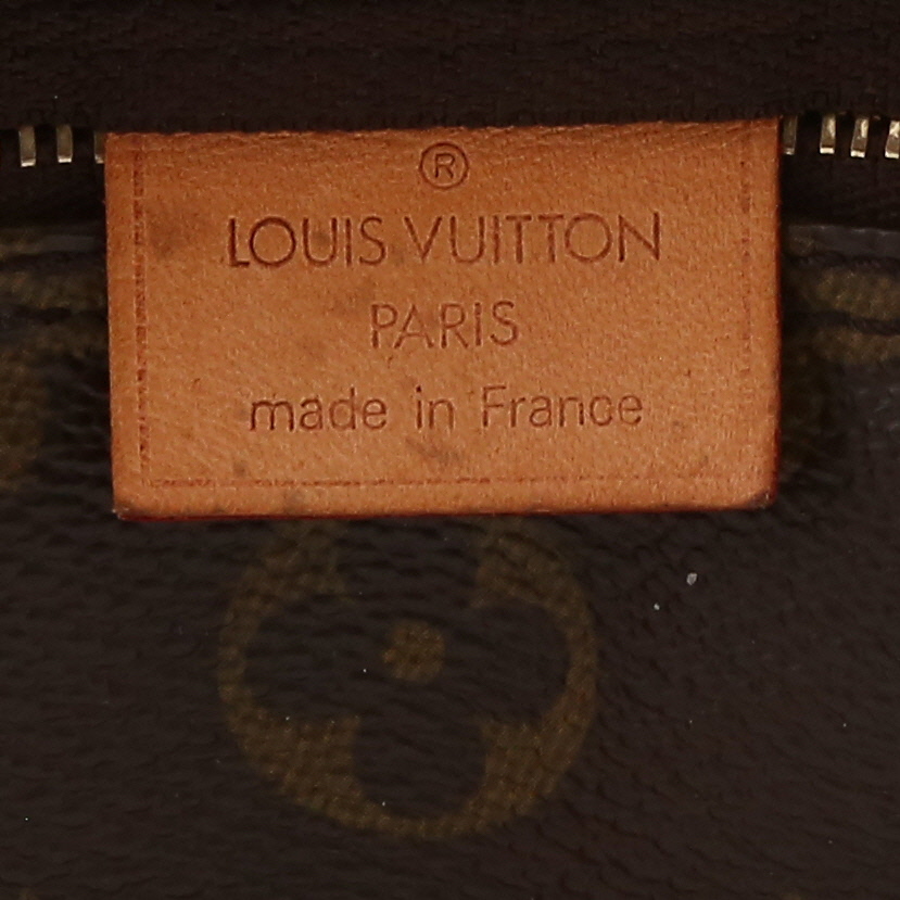 Sac à main Louis Vuitton  Nano Speedy en toile monogram marron et cuir naturel - Detail D9