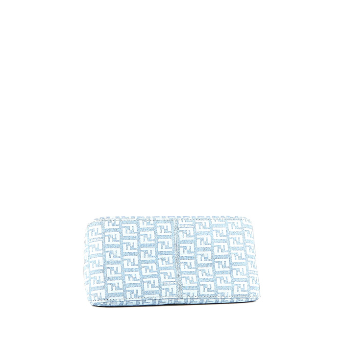 Bolso de mano Fendi  Mamma Baguette en lona denim Monogram - Detail D4
