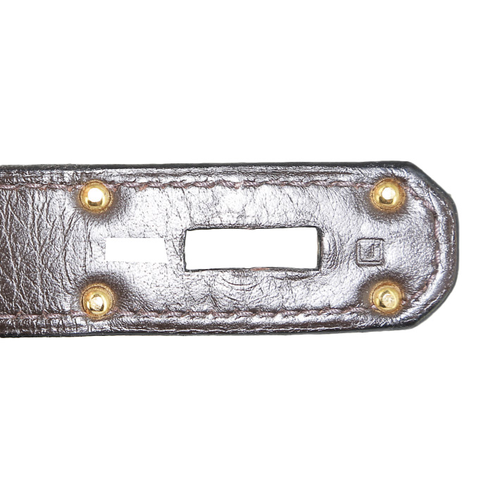 Bolso para llevar al hombro o en la mano Hermès  Birkin Shoulder en cuero togo marrón chocolate - Detail D5