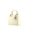 Dior Lady Dior medium model handbag in white patent leather - 00pp thumbnail
