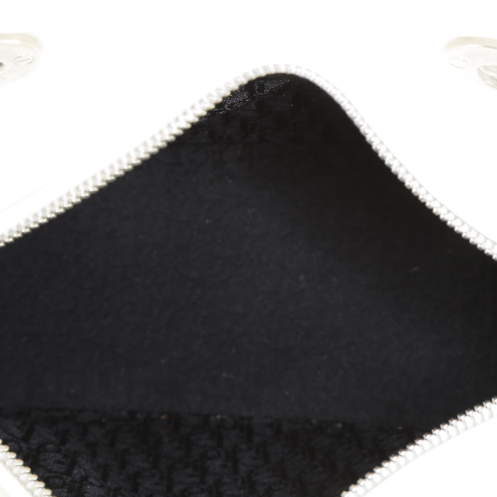 Bolso de mano Dior Lady Dior modelo mediano en charol blanco - Detail D3