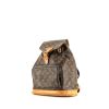 Zaino Louis Vuitton Montsouris Backpack modello grande  in tela monogram marrone e pelle naturale - 00pp thumbnail