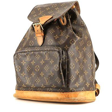 Zaino Louis Vuitton Montsouris GM in tela monogram e finiture in