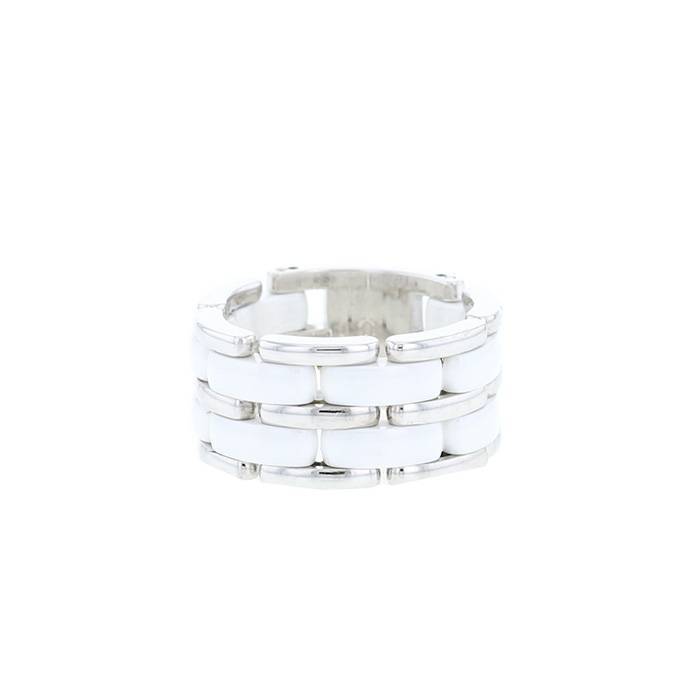 Flexible Chanel Ultra ring in white gold and ceramic - 00pp