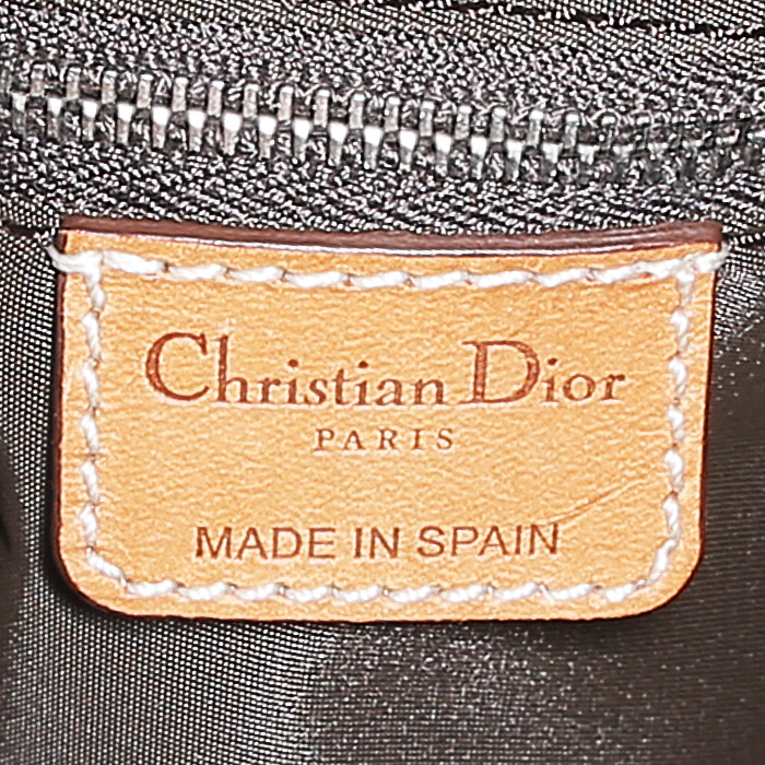 Sac à main Dior Vintage en toile monogram Oblique marron - Detail D3