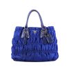 Prada Gaufre shoulder bag  in royal blue quilted canvas  and royal blue leather - 360 thumbnail