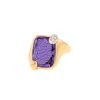 Pomellato Ritratto small model ring in pink gold, amethyst and diamonds - 00pp thumbnail