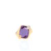 Pomellato Ritratto small model ring in pink gold, amethyst and diamonds - 360 thumbnail