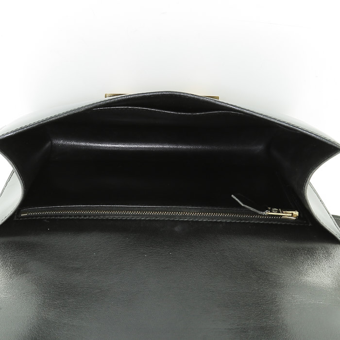 Bolso de mano Hermès Constance 24 cm en cuero box negro - Detail D3