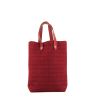 Sac cabas Hermès  Amedaba en toile et cuir rouge - 360 thumbnail