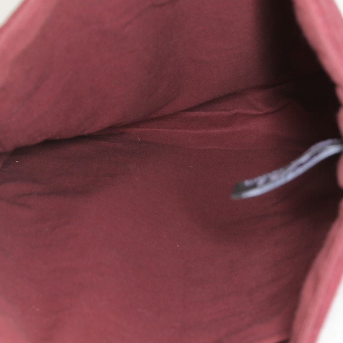 Hermès  Amedaba shopping bag  canvas  and red leather - Detail D2