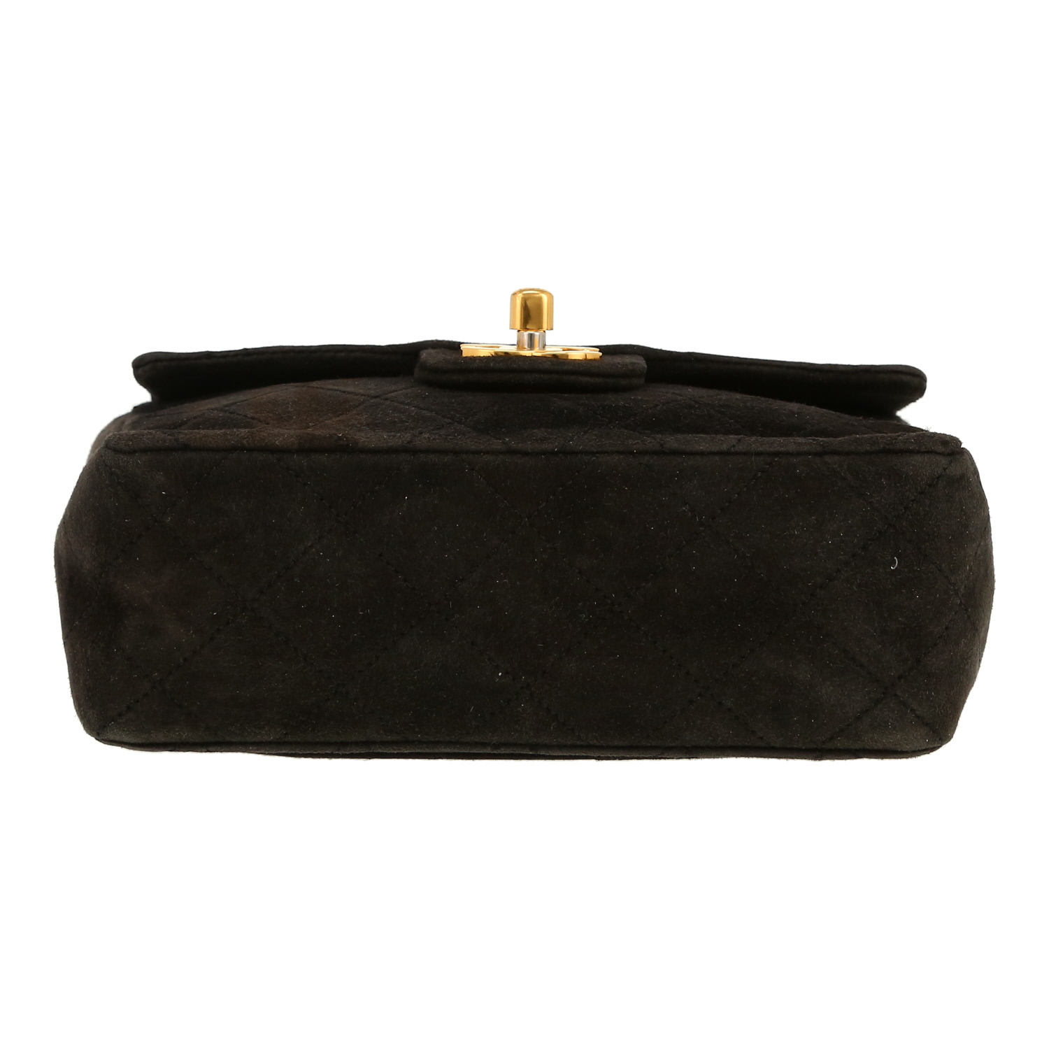 Chanel  Timeless Mini shoulder bag  in black doblis calfskin - Detail D1