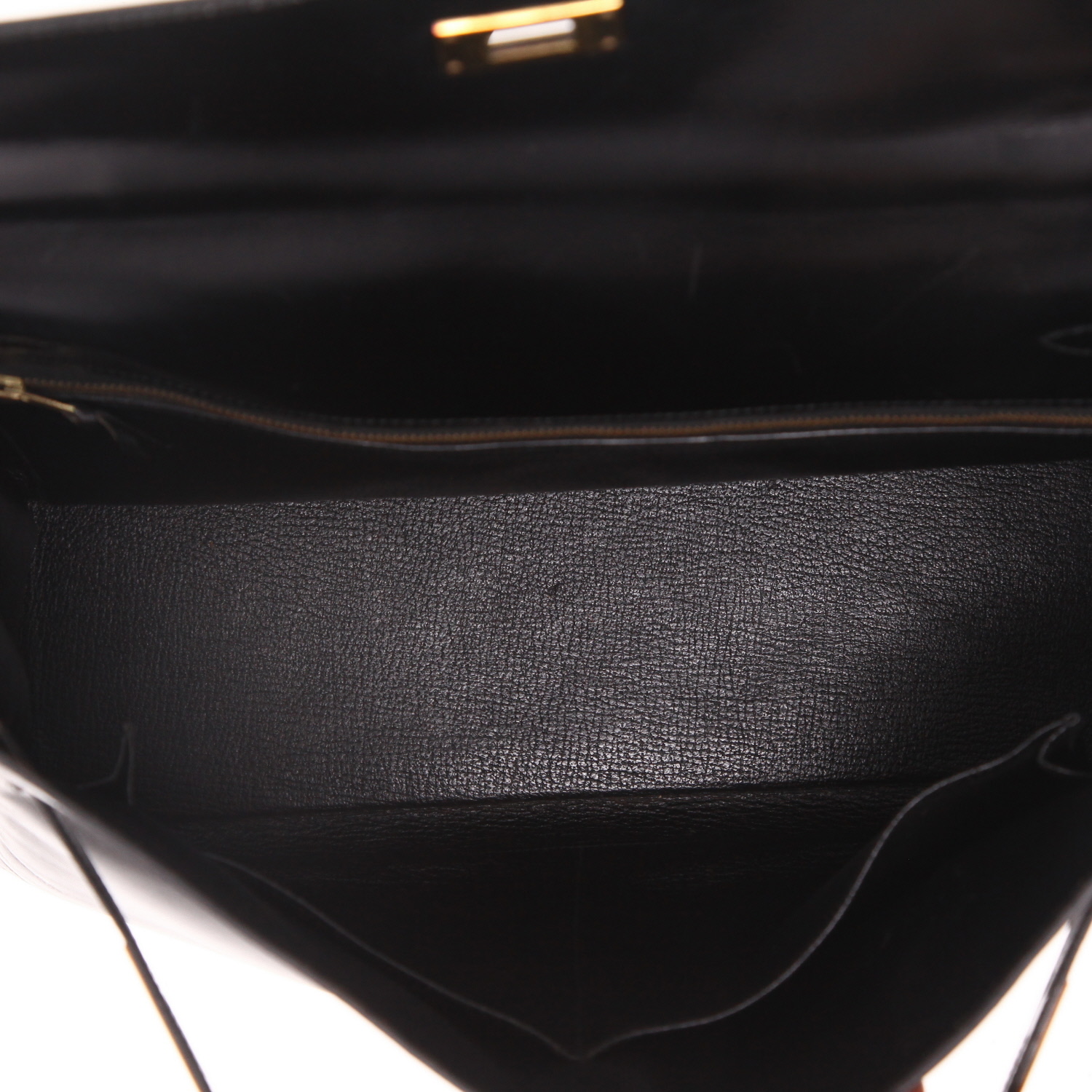 Borsa Hermès  Kelly 35 cm in pelle box nera - Detail D3