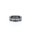 Anello rigido Chanel Ultra in ceramica nera,  oro bianco e diamanti - 360 thumbnail