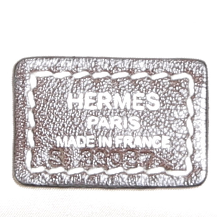 Pochette Hermès Bolide - Pocket Hand in pelle Swift marrone - Detail D3