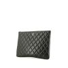 Chanel Pochette en cuero acolchado negro - 00pp thumbnail