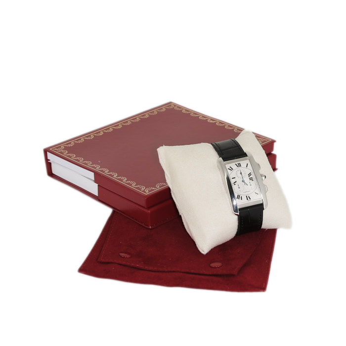 Reloj Cartier Tank Américaine de oro blanco Ref: Cartier - 2312  Circa 2000 - Detail D2