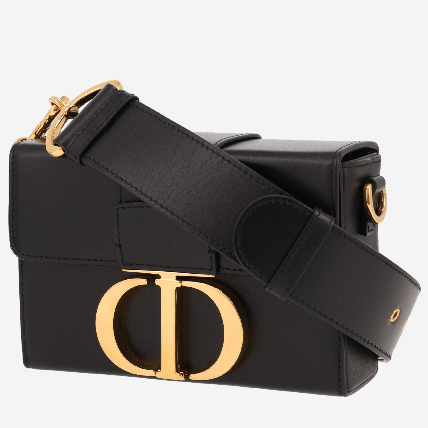 Dior 30 Montaigne shoulder bag in black leather