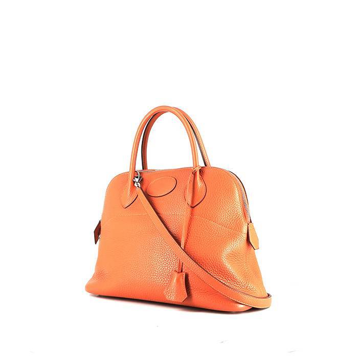 Hermès Bolide handbag  in orange Feu leather taurillon clémence - 00pp