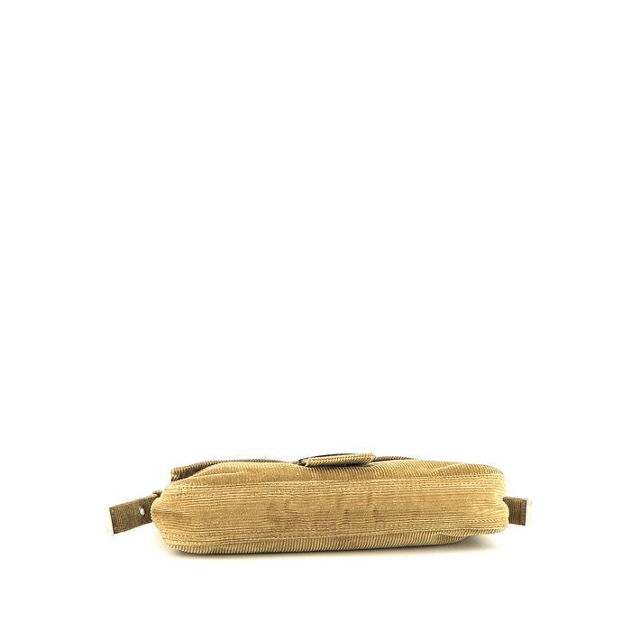 Sac à main Fendi  Baguette en velours beige - Detail D4