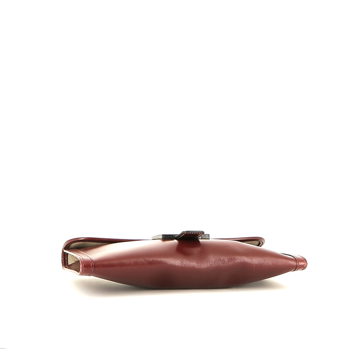Pochette Hermès  Jige en cuir box bordeaux - Detail D4