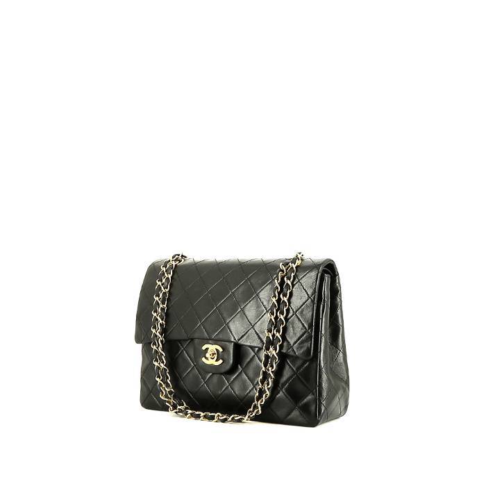 Vintage CHANEL Classic Black Quilted Lambskin Small Single Flap Bag